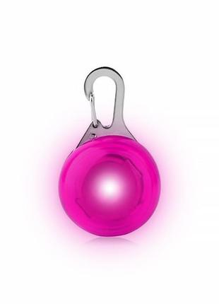 Led-підвіска/ліхтарик безпеки на нашийник для собак friend hy-0501 pink