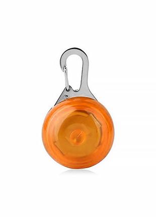 Led-підвіска/ліхтарик безпеки на нашийник для собак friend hy-0501 orange2 фото