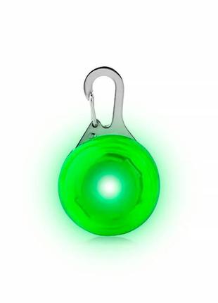 Led-підвіска/ліхтарик безпеки на нашийник для собак friend hy-0501 green