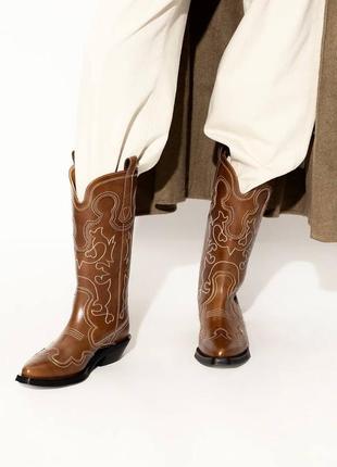 Ботинки козаки коричневые сапоги 5