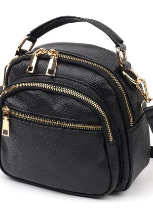 Стильная женская сумка vintage 20688 черная1 фото