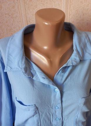 Свободная легкая блуза рубашка летняя рубашка кофтинка свободная батал 4xl7 фото