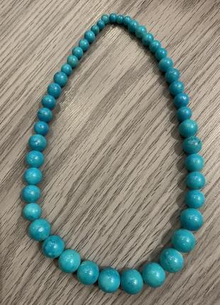 Бусы hand-made имитация бирюзы 44 см