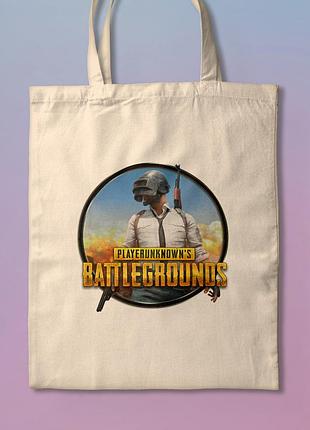 Шоппер еко-сумка з принтом мерч ігри pubg пубг