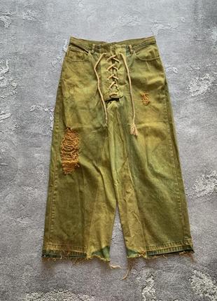 Oversized baggy mud jeans streetwear y2k sk8 vintage archive punk gothic opium avant  merch affliction  new rock
