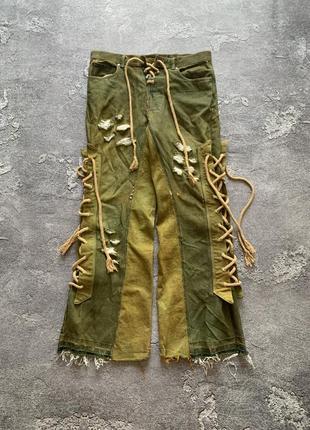 Wide mud jeans streetwear y2k sk8 vintage archive punk gothic opium avant  merch affliction  new rock