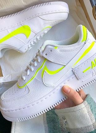 Женские кроссовки nike air force shadow white