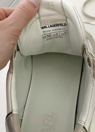 Karl lagerfeld білі кросівки кеди шкіра оригінал10 фото