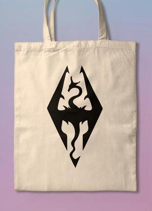 Шоппер эко-сумка с принтом мерч игры skyrim