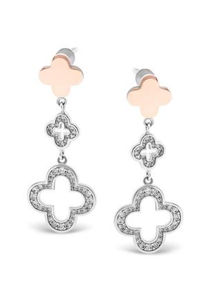Серьги серебро 925 проба с золотой пластиной