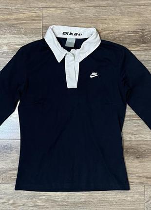 Футболка женская винтажная nike swoosh rugby shirt vintage1 фото