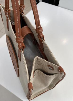 Неймовірно стильна сумка шопер з шкіри та текстилю2 фото