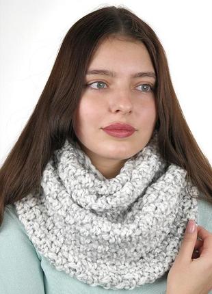 Снуд «маранда» (4622-88) белый + серебряный