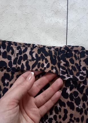 Стильная юбка мини леопард с высокой талией primark, l размер.5 фото