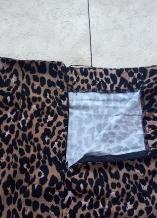 Стильная юбка мини леопард с высокой талией primark, l размер.3 фото