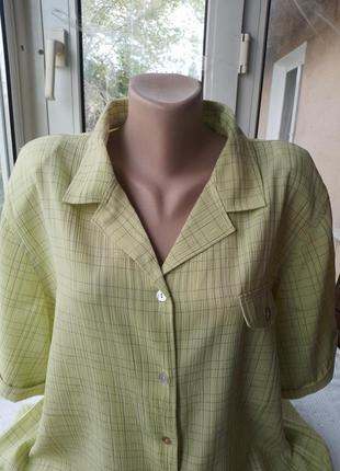 Брендовая вискозная блуза блузка рубашка большого размера мега батал4 фото