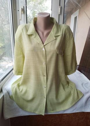 Брендовая вискозная блуза блузка рубашка большого размера мега батал2 фото