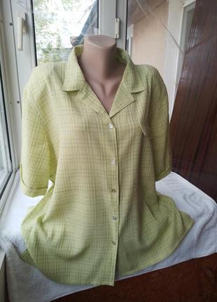 Брендовая вискозная блуза блузка рубашка большого размера мега батал5 фото
