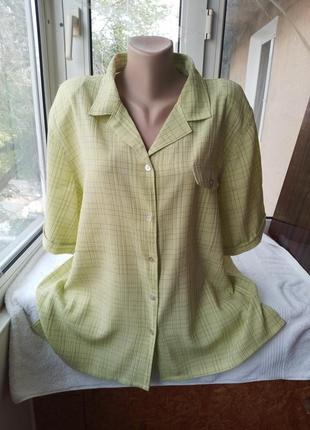 Брендовая вискозная блуза блузка рубашка большого размера мега батал3 фото