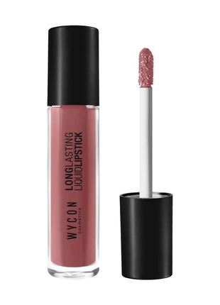 Wycon рідка матова помада long lasting liquid lipstick 28 crazy almond