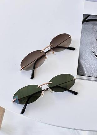 Солнцезащитные очки женские стильные овальчики no logo4 фото