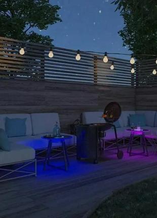 Круглый стеклянный музыкальный журнальный столик с подсветкой, зарядкой,bluetooth,элегантный,изысканный столик7 фото