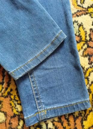 Жіночі сині джинси джегінси скіні завужені стрейчеві висока посадка без кишень легкі розмір s,m4 фото