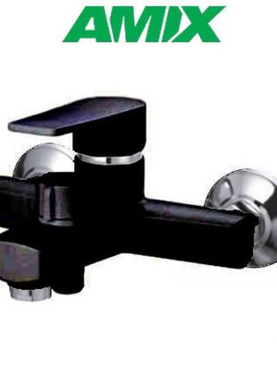 Змішувач для ванни amix oscar-009 black (без шланга та лійки), чорний