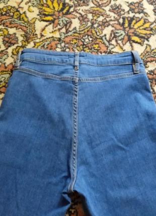 Жіночі сині джинси джегінси скіні завужені стрейчеві висока посадка без кишень легкі розмір s,m5 фото