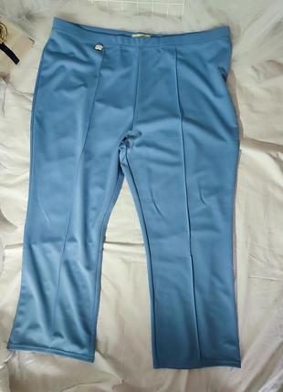 Голубые, батальные, кремплиновые штаны1 фото