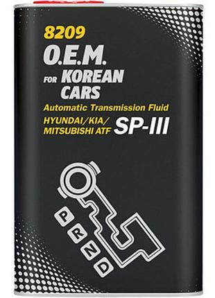 Трансмиссионное масло mannol o.e.m. 8209 for korean cars atf sp-iii 1 л metall (mn8209-1me)>>> задайте вопрос