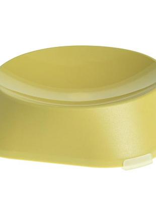 Посуда для кошек fiboo flat bowl миска с антискользящими накладками желтая (fib0089)>>> задайте вопрос по