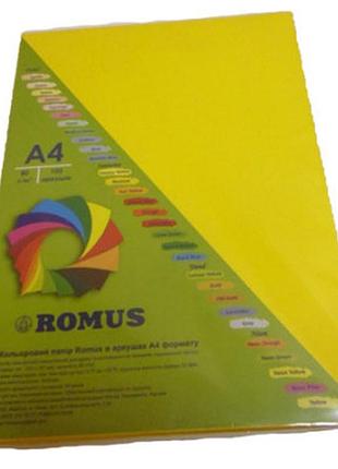 Бумага romus a4 160 г/м2 100sh mustard (r50829)>>> задайте вопрос по товару в чате prom или viber