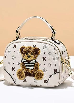 Стильна жіноча міні сумочка з ведмедем, маленька сумка для дівчат з ведмедиком