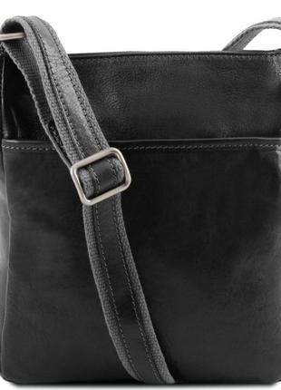 Jason - мужская кожаная сумка через плечо tuscany leather tl141300 (черный)
