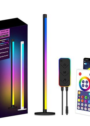 Напольная угловая led лампа rgb sal-005b 160cm bluetooth usb with app black