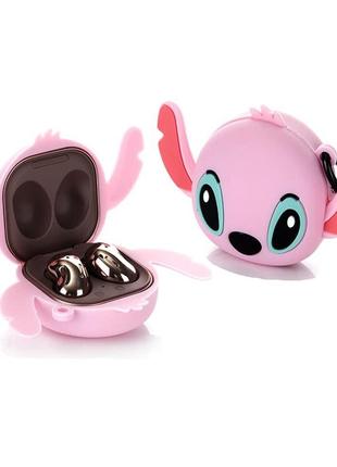 Силіконовий чохол alitek для навушників samsung galaxy buds 2 pro / 2 / pro / live + карабін стіч pink