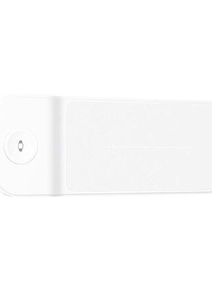 Бездротовий зарядний пристрій hoco cq6 power 3-in-1 wireless fast charger(sam watch) white