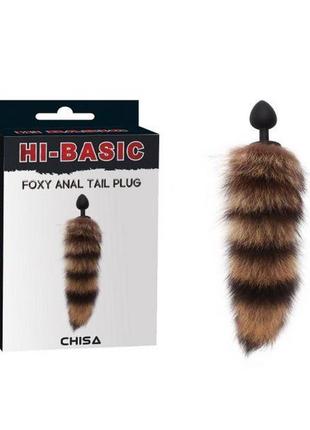 Анальная пробка с хвостом foxy anal tail plug