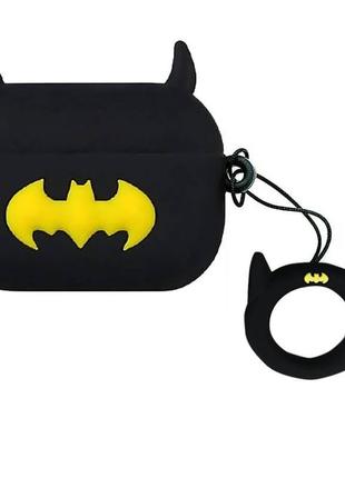 Силиконовый футляр marvel & dc series для наушников airpods pro + кольцо batman new 1
