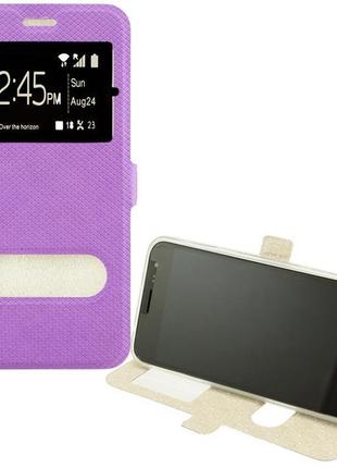 Чохол-книжка modern 2 вікна samsung a6 2018 a600 фіолетовий