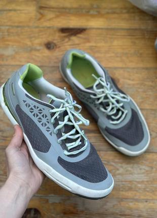 Rockport mens  11 running shoe hydro 2 molded gray green lace up sneaker2 фото