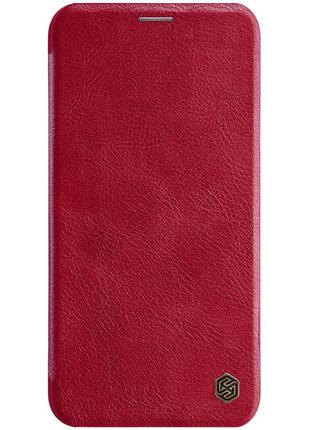 Кожаный чехол (книжка) nillkin qin series для apple iphone 11 pro (5.8") красный