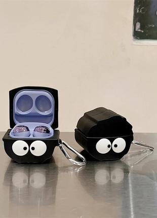 Силіконовий чохол alitek для навушників samsung galaxy buds 2 pro / 2 / pro / live + карабін вуглинка