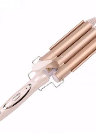 Потрійна плойка щипці для волосся керамічний прасок geemy gm 1988   продаж