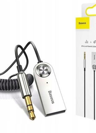 Bluetooth ресивер адаптер baseus wireless adapter hands free для aux 3.5 usb bluetooth 5.0 black   продаж
