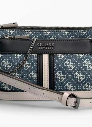 Женская сумочка с органайзером на плечо guess (1211) синий