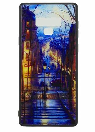 Чехол накладка glass case new samsung note 9 n960 лестница