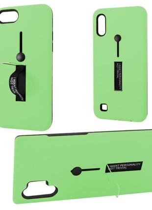 Чехол kickstand soft touch iphone 7 plus fashion case, 8 plus зеленый