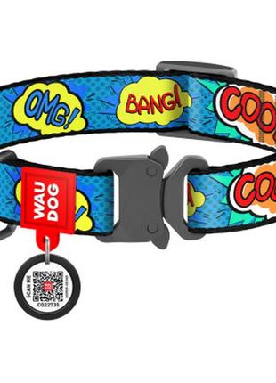 Ошейник для животных waudog nylon "вау" металлическая пряжка-фастекс s (5109)>>> задайте вопрос по товару в
